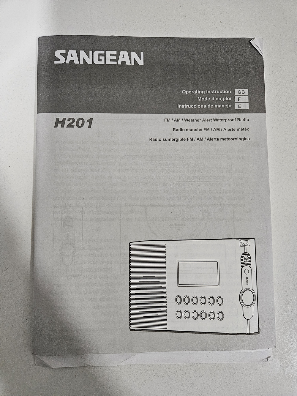 Sangean H201 Weather Alert Waterproof Shower Radio New Without Box - Picture 6 of 9